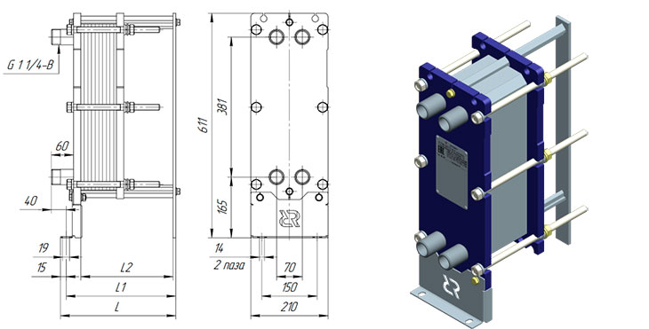 Габаритные размеры Ридан НН№04